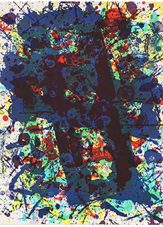 Untitled Abstract Lithograph 1992 by Sam Francis